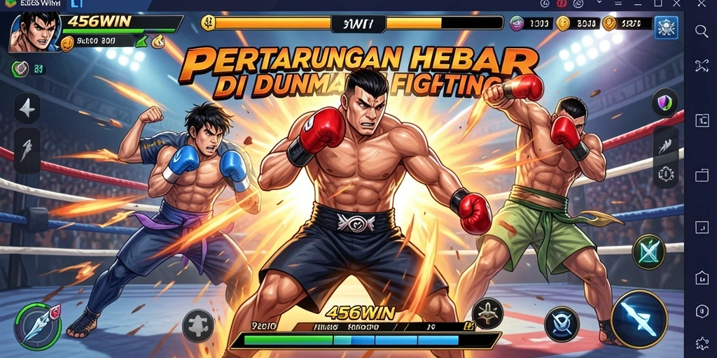 Screenshot 456WIN menampilkan pertarungan mendebarkan antara karakter-karakter kuat.