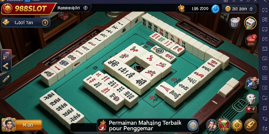 Tampilan gameplay 988SLOT dengan grafis Mahjong yang menawan.