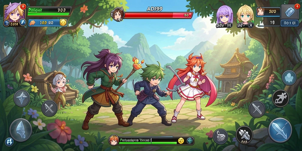 Tampilan gameplay ADI99 yang menarik dan penuh warna.