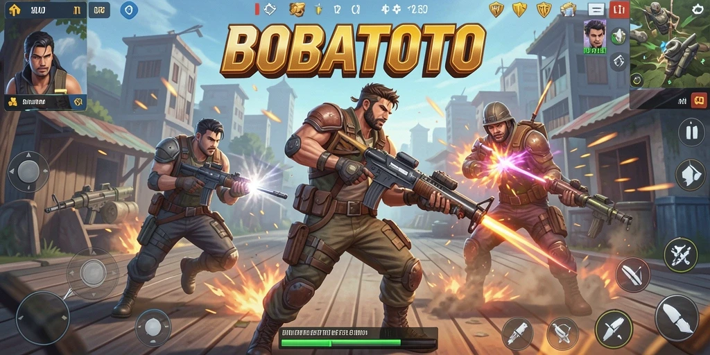 Tampilan gameplay seru di arena pertarungan Battle Royale.