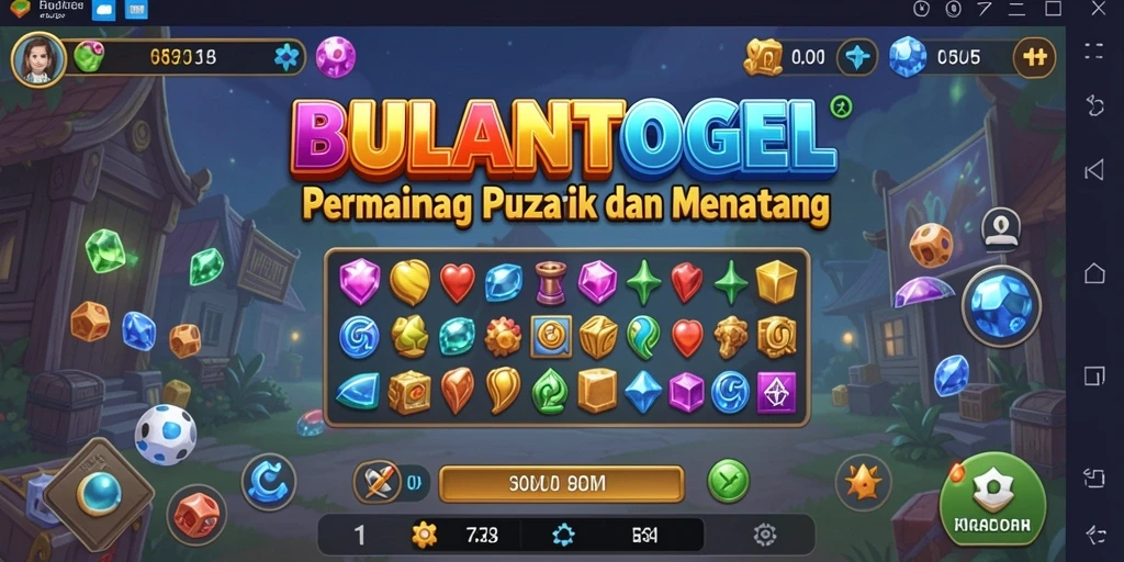 Tampilan gameplay BULANTOGEL dengan tantangan puzzle yang menyenangkan.