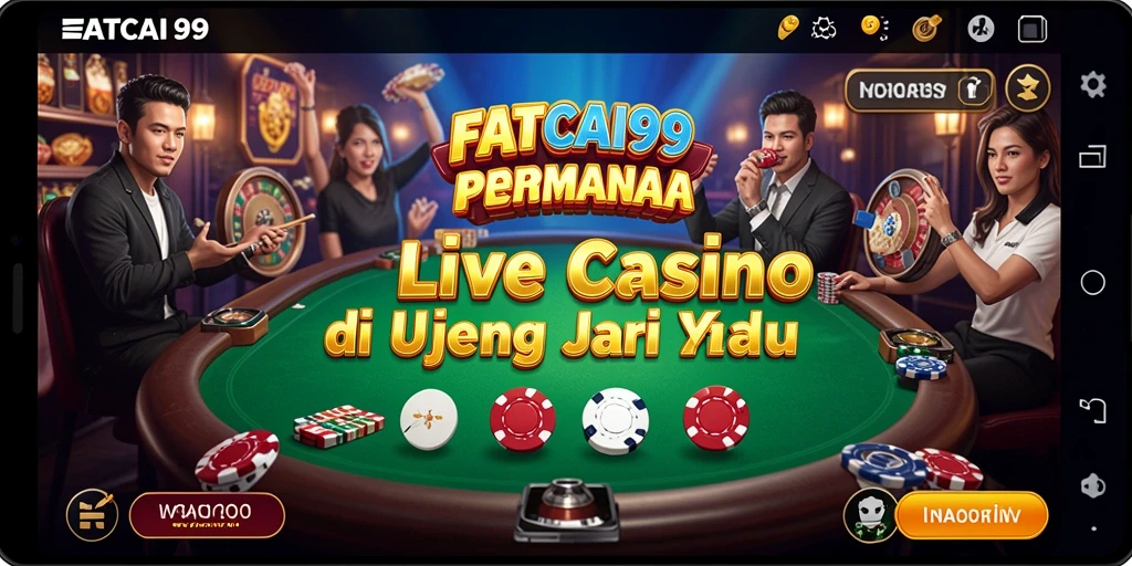 Tampilan gameplay Live Casino yang mendebarkan di FATCAI99.