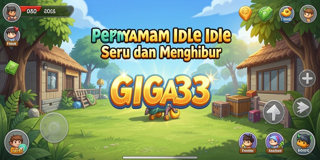 Screenshot GIGA33 menampilkan karakter dan dunia yang menarik dalam gameplay Idle.