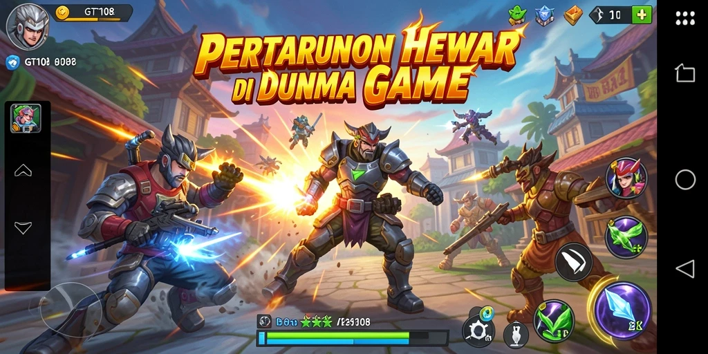 Screenshot GT108 menampilkan aksi bertarung yang menegangkan dan karakter yang kuat.