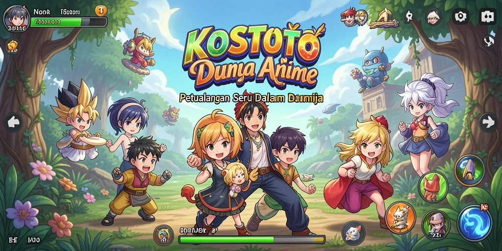 Tampilan screenshot <strong>KOSTOTO</strong> yang menunjukkan serunya gameplay Anime.