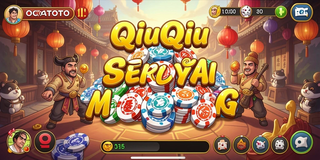 Tampilan gameplay seru OCATOTO dengan kartu QiuQiu.