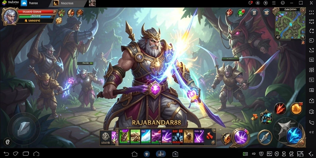 Tampilan gameplay menarik di dunia fantasi RAJABANDAR88.