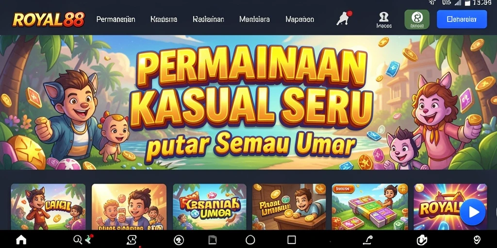 Tampilan gameplay seru dan penuh warna dari ROYAL88, cocok untuk semua pemain.