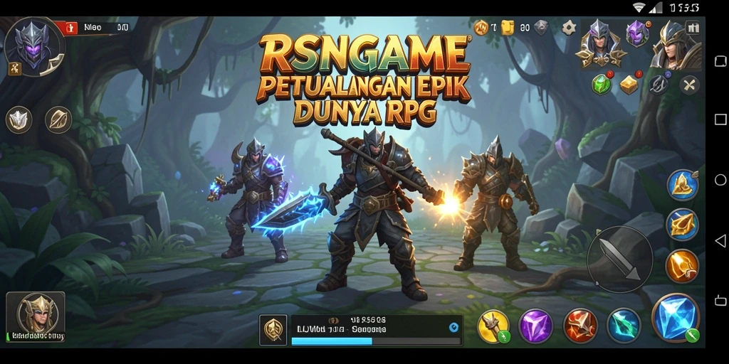 Gameplay RSNGAME dengan pertarungan yang seru dan karakter yang unik.