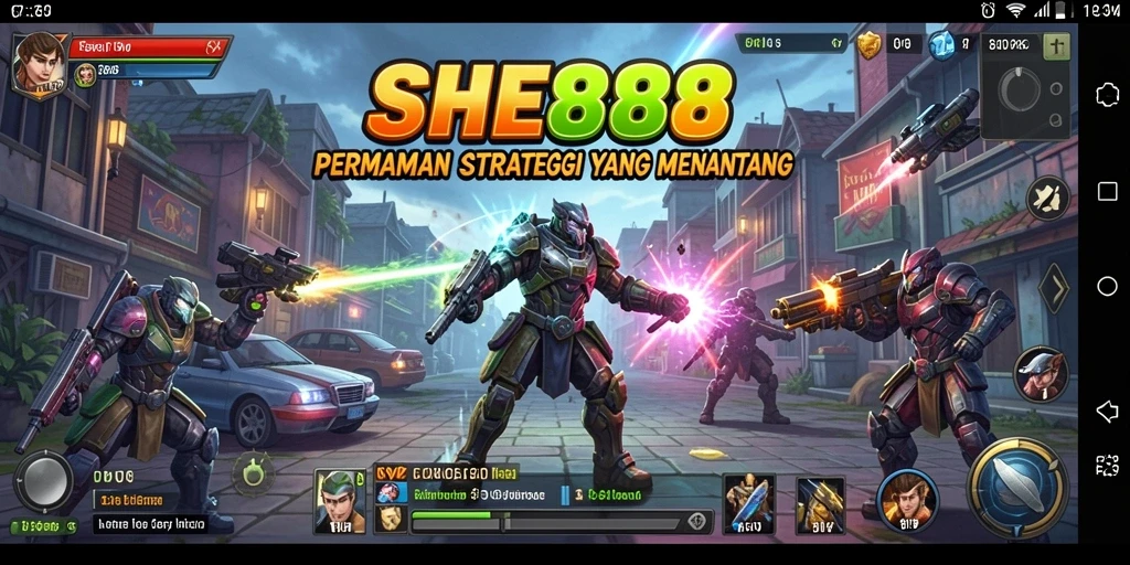 Screenshot gameplay SHE888 yang menunjukkan aksi strategi yang intens.