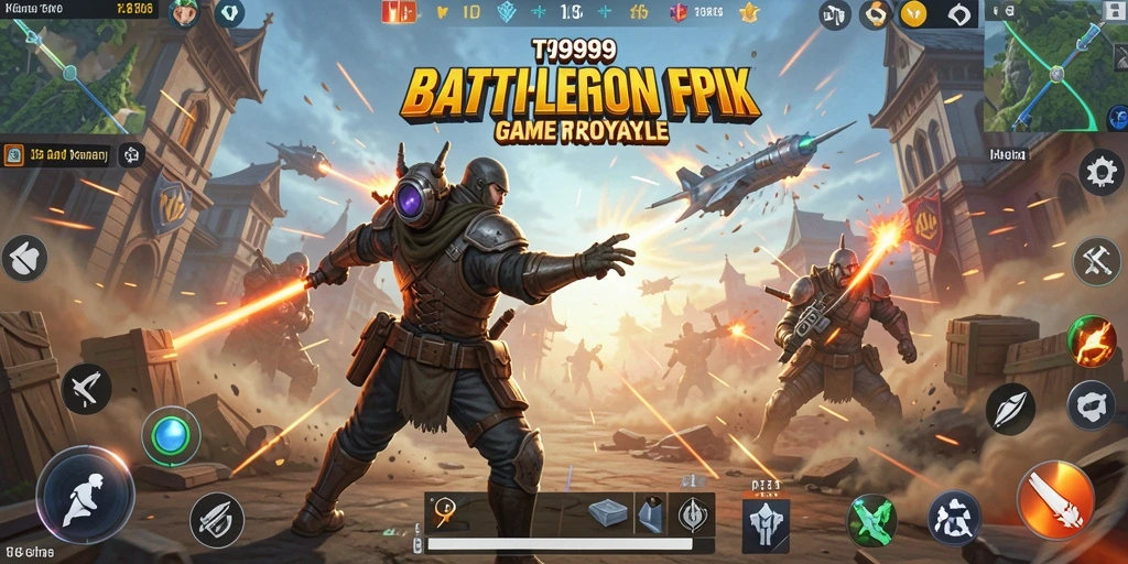 Tangkapan layar dari gameplay T9999 menunjukkan pertempuran intens dalam arena.